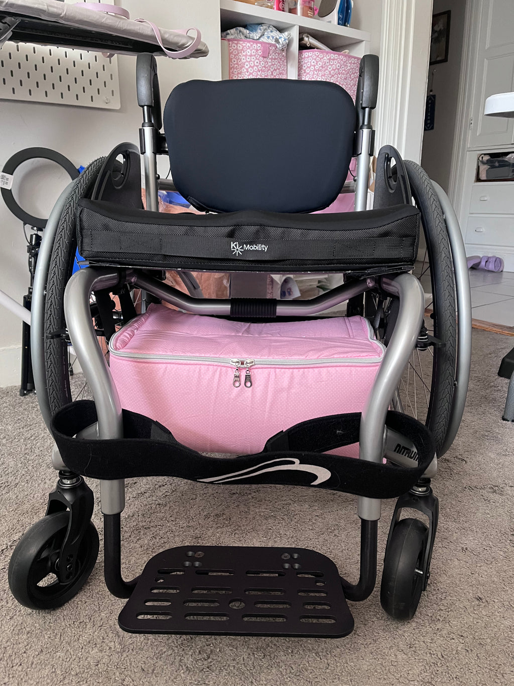 Custom Zippered Underseat Wheelchair Basket