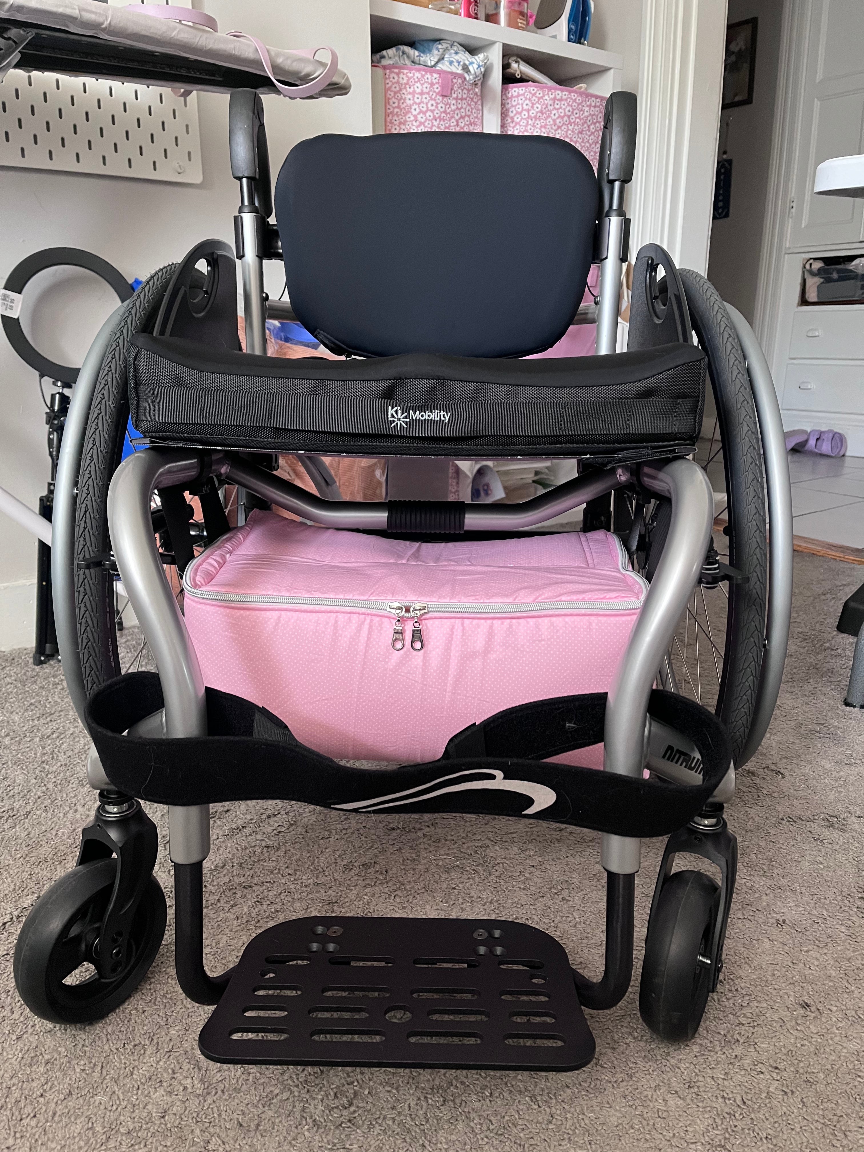Custom Zippered Underseat Wheelchair Basket