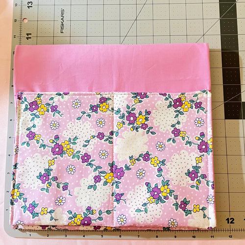 Lilac Floral Power Chair Arm Rest Bag