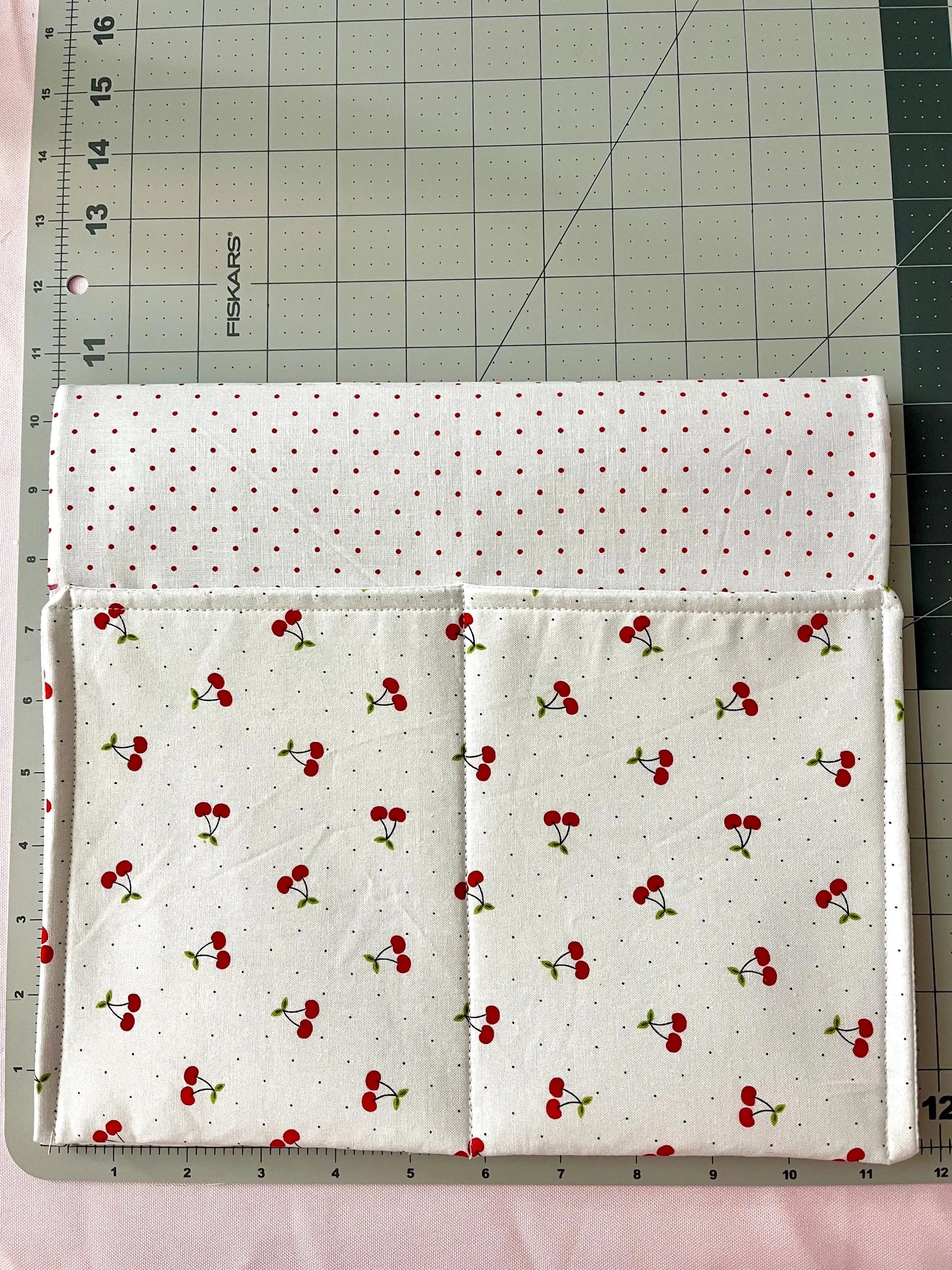 Red Cherry Polka Dot Power Chair Arm Rest Bag