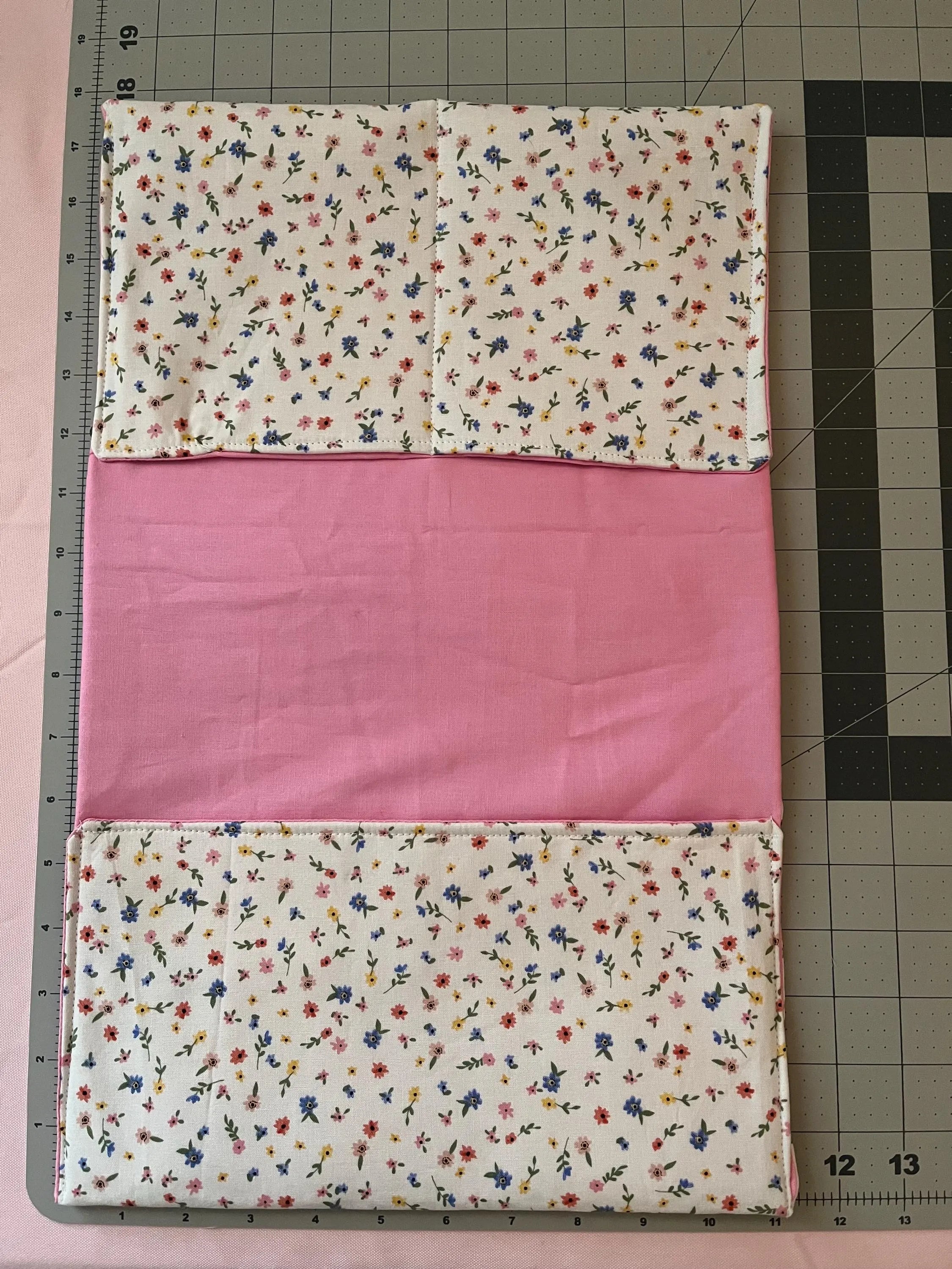 Pink Multi Floral Power Chair Arm Rest Bag